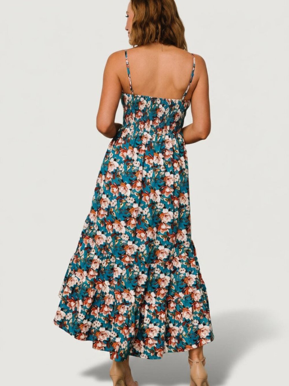 NEW Baltic Born Shari Tank Maxi Dress | Deep Blue Floral Size S - Picture 5 of 5